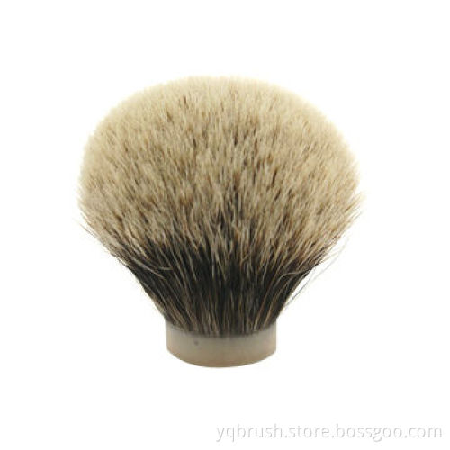 Shaving brush head, silver tip badger hair knot, bleached, 2-band badger hairNew